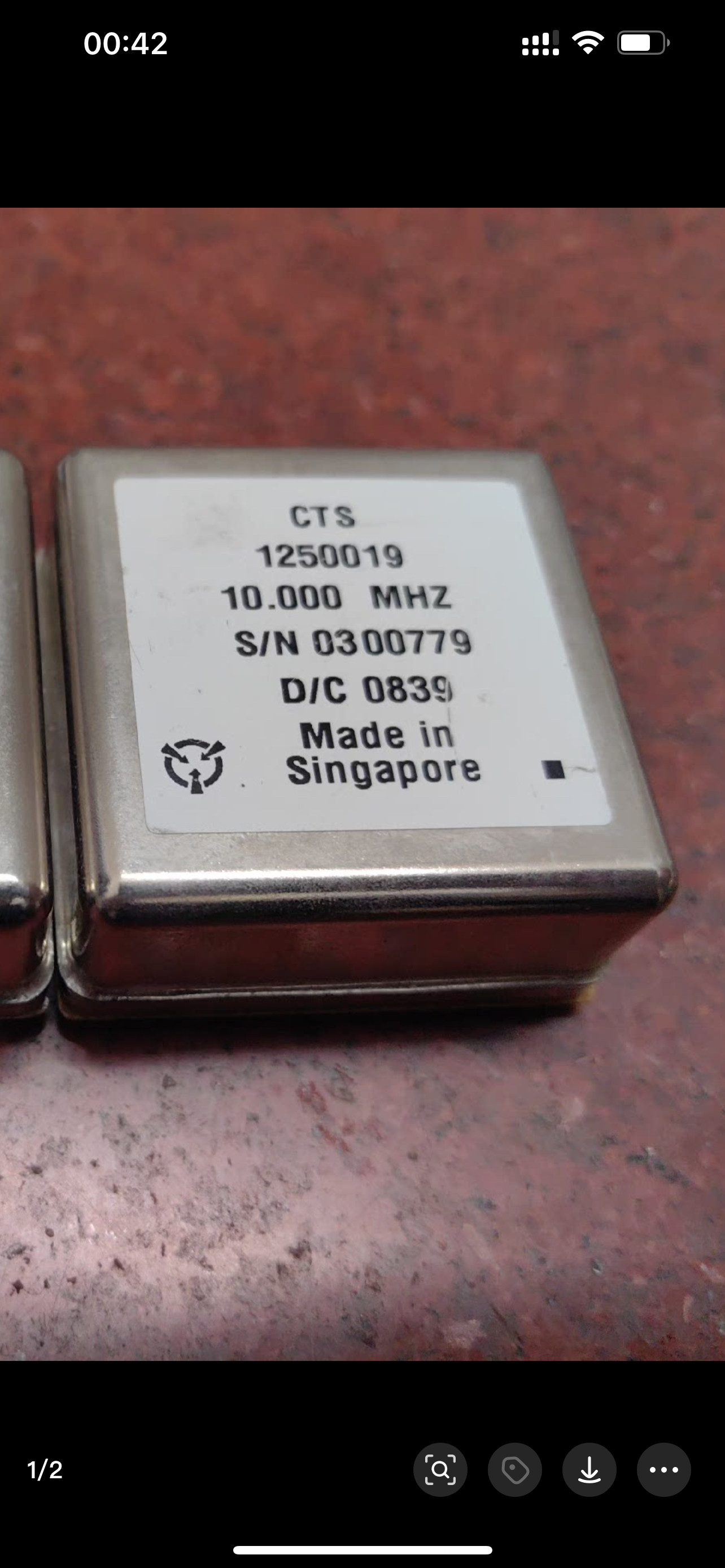 Oscillateur à cristal Z successif, ancien CTI, OCXO, OC12SC36A