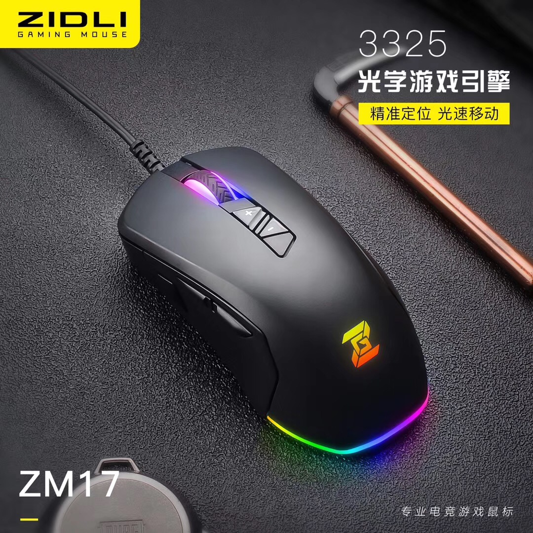 ZIDLI Magnetic Power ZM17 Games MOUSE CF Eat Chicken Competitive Wire Mesh Cafe Café Special Electric Race RGB Shine