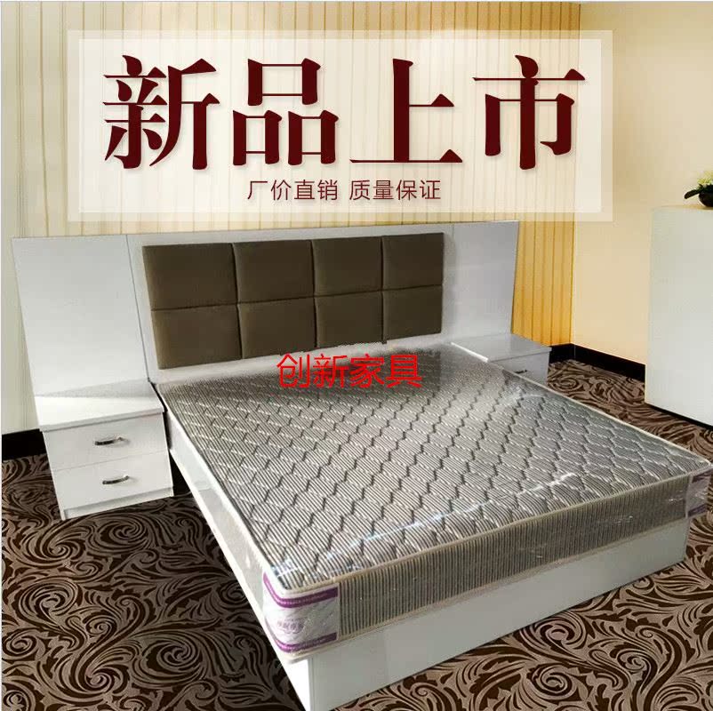 Tùy chỉnh Express Phòng khách sạn Nội thất khách sạn Phòng tiêu chuẩn Phòng đơn Cho thuê giường đầy đủ Nội thất nhà Khách sạn Giường TV Tủ - Nội thất khách sạn tủ kệ tivi