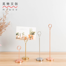 Creative Cirque Metal Stainless Steel Table Number Plate Clip Restaurant Wedding Banquet Table to come to the stage Card Holder Seat Card Number Clip