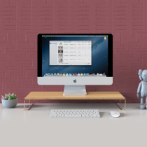 Find-Things Creative Desktop Computer Heightened Solid Wood Office Desktop LCD Pad Plus High Shelf