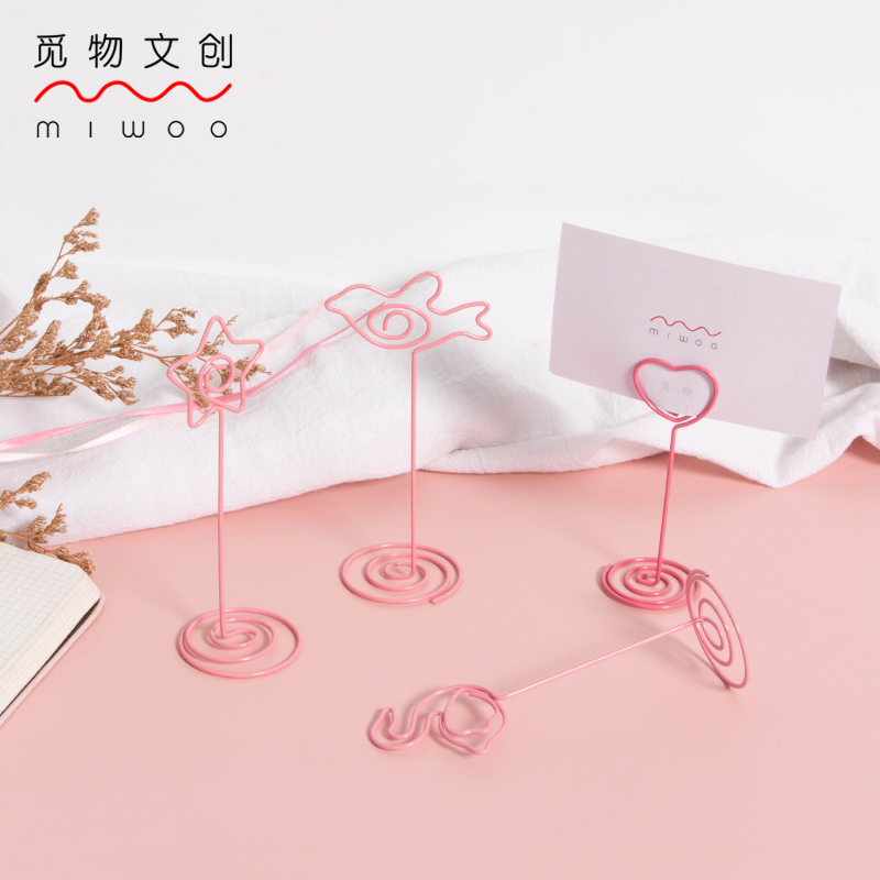 ins creative convenience stickup pink teenage girl hearts desktop cute poop message clips cartoon decorate business card pendulum pieces