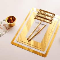 Nordic ins gold stainless steel document board clip Writing pad Restaurant a la carte splint Menu splint folder board