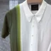 Áo sơ mi nam màu gốc kết hợp áo sơ mi dệt kim của POLO Áo sơ mi nam phiên bản Hàn Quốc của xu hướng áo thun ngắn tay nhỏ tươi - Polo áo thun cotton nam Polo