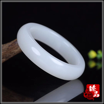 Xinjiang Hetian jade bracelet womens natural mutton white jade bracelet Lady bracelet Wangfu true jade bracelet