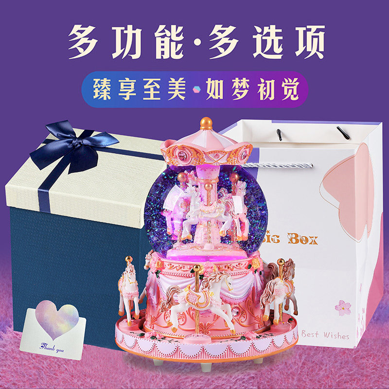 Bluetooth multi-functional Trojan 8-sound box Crystal Ball Music Box Charging Adult Boy Girl Birthday Gift