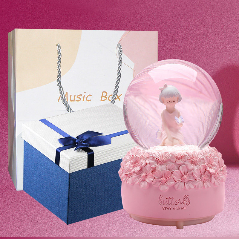 Unicorn Crystal Octop-sound Box Dreamlight LightElectric Snow Box Creative Gift Gift Gifts Gifts