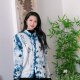 Yiche tie-dyed handmade-dyeed plant-dyeed intangible cultural heritage blue-yeded spring shirt women's long-sleeved slim loose cotton top cardigan top