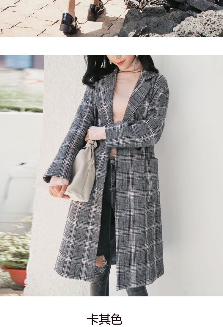 Mùa thu đông 2018 mới áo khoác len retro phong cách Hồng Kông phiên bản Hàn Quốc của phần dài là áo khoác len nữ mỏng mẫu áo dạ ngắn đẹp
