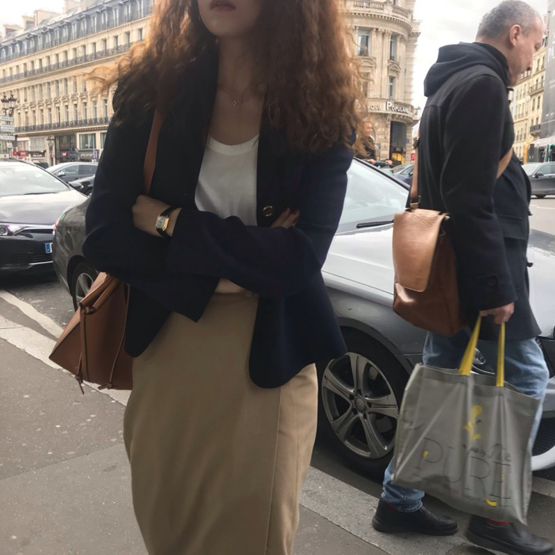 2022 South Korea East gate Han Dynasty Sirenne Design Sensation Small suit Temperament Short small Subcoat Female