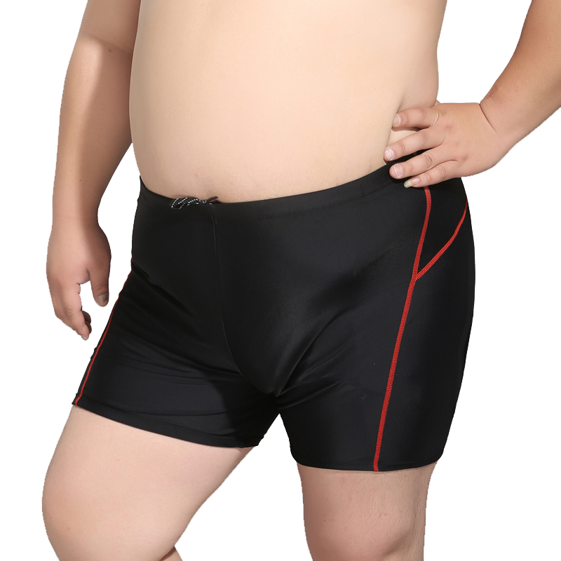 fat man in swimming shorts