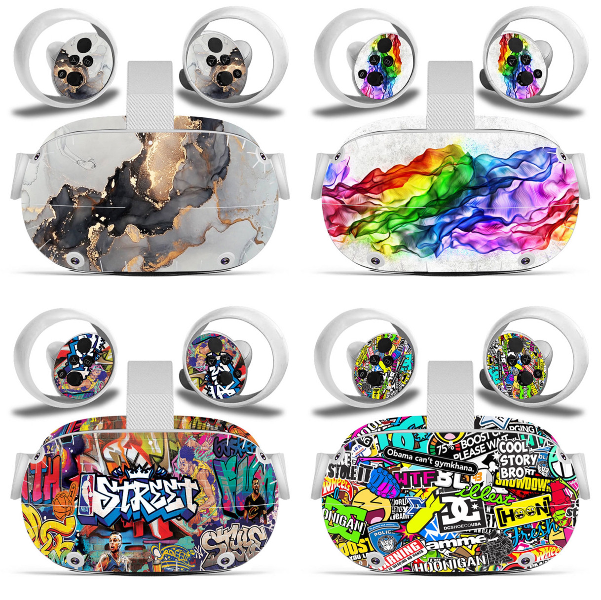 Suitable for Oculus Quest 2nd generation stickers VR all-in-one glasses Virtual reality helmet personality stickers