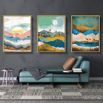 diy coloring digital oil painting European living room abstract landscape decoration painting deer Nordic modern three-piece triple