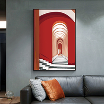 DIY coloring digital oil painting oil painting Nordic living room aisle porch vertical American decorative painting Three-dimensional art