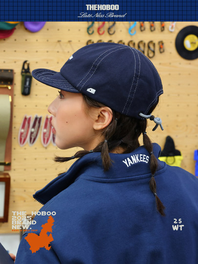 THE HOBOO Original Drawstring Adjustable Peaked Hat Women's Autumn and Winter Short Brim Hat Men's Versatile Hat Baseball Cap