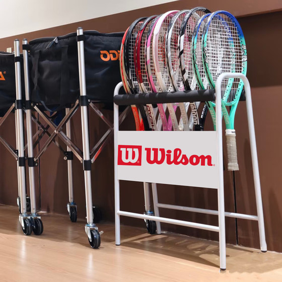 Badminton Court-Specific Rack, Tennis Racket Display Rack, Wrought Iron Badminton Racket Rack, Floor-Standing Badminton Racket Storage Rack