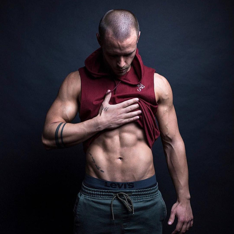 Cơ bắp Brothers Thể Dục vest Nam Hoodie Thể Thao Mỏng Tay Áo Thun Vest Vai Cotton Tập Thể Dục Mặc áo khoác nam thể thao