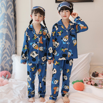 Donald Duck Mickey Boy Pajamas Children Spring and Autumn Small and Medium Children Girls Baby Cotton Long Sleeve Thin Home Clothes