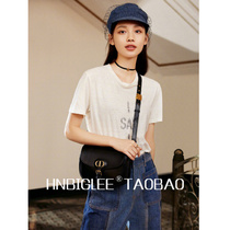 Classic 2021 early spring I SAY letters anti-printing process linen cotton simple BAI match WOMENS short-sleeved T-shirt