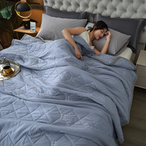 Washed cotton air conditioning by double summer cool by summer thin section Quilt Children Single Machine Washable Embroideries Pure Color Summer Quilt