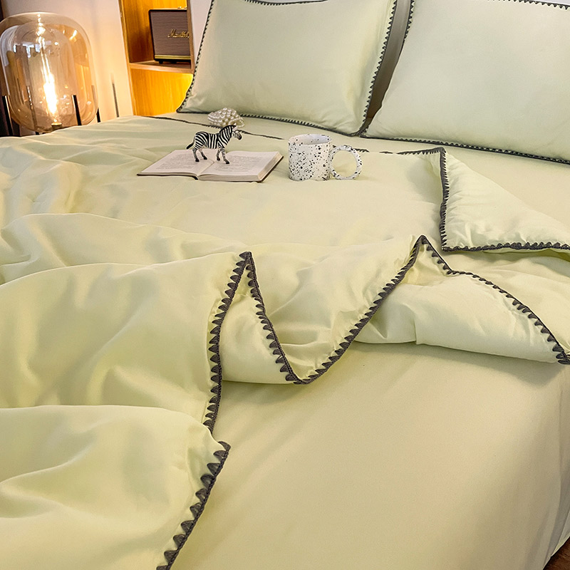 Simple washable air conditioner quilt thin section quilt summer cool quilt solid color double summer children's quilt core shell embroidered summer quilt