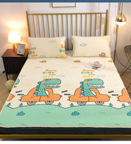 Thickened Natural Latex Cool Mat Three Sets 1 5m Cool Senses Silk Summer Cartoon Ice Silk Soft Mat Machine Washable Foldable