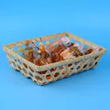 Бамбуковая небольшая корзина, шестиугольная корзина с маленькой корзиной, корзина бамбука, корзина бамбука, корзина для хранения корзины с закусками, большая средняя корзина для хранения.