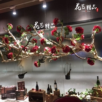 Floral design simulation flower silk flower window landscaping floral arrangement soft dead wood tree vine climbing flower wall