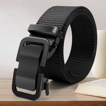 Men's belt canvas nylon men's belt tactical buckle waist 2025 new casual work belt korean style trendy men