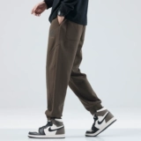 Черные демисезонные утепленные спортивные штаны, оверсайз, в американском стиле