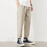 Летние тонкие хлопковые спортивные штаны, свободный прямой крой, большой размер