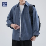 Весенняя рубашка для отдыха, ретро кардиган, свободный крой, в американском стиле, большой размер