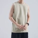 Мужской летний хлопковый спортивный баскетбольный жилет, футболка без рукавов для отдыха, оверсайз