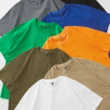 Хлопковая летняя тонкая цветная футболка с коротким рукавом для отдыха, оверсайз, короткий рукав