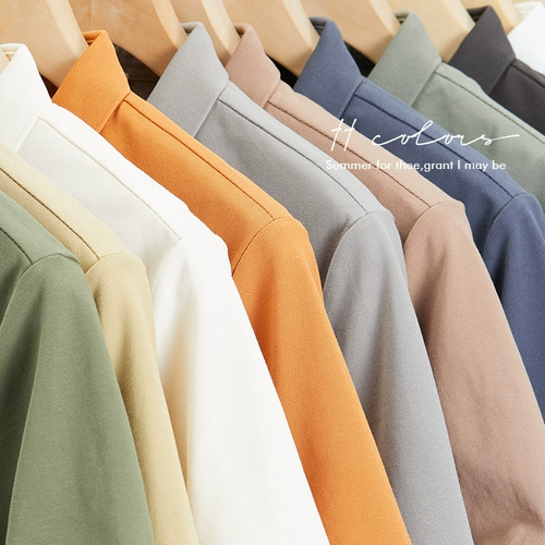 Дышащая летняя цветная футболка polo, короткий рукав