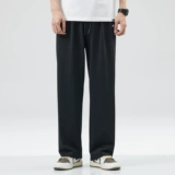 Летние тонкие шелковые быстросохнущие спортивные штаны, свободный прямой крой