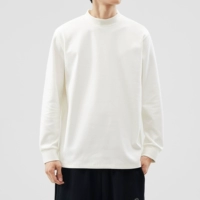 Белый, высокий воротник