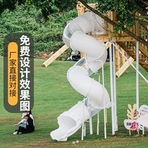 Outdoor large slide amusement equipment kindergarten Internet celebrity B&B indoor childrens playground plastic slide customization