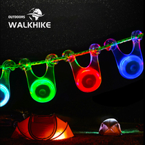 Outdoor Camping Equipment LED Warning Light Tent Rope Light Wind Rope Anti-Tripping Hanging Lights Frog Lights Safety Lights