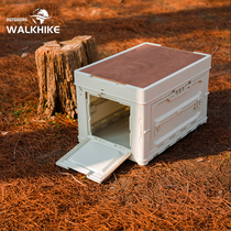 Outdoor camping containing box folding box Wildcamp sorting box on-board trunk Boxes Wood Cover Clothes storage box