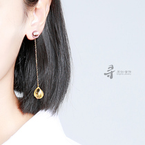 Looking for original design S925 sterling silver rose petals simple fashion temperament Super fairy pearl earrings EAR thread female