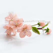 Russian Antonina original handmade jewelry flower wedding sweet wedding champagne cherry blossom hairclip bracelet