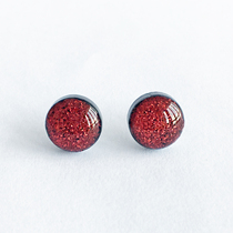 Ukraine Beautyspot original handmade girl Tide brand European and American retro flash Diamond simple red diamond stud earrings spot