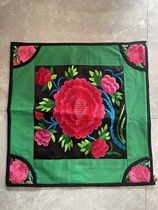 Machine embroidered pillow cushion cover cotton and linen embroidered decorative cushion 45 cm catering home tea room green clearance