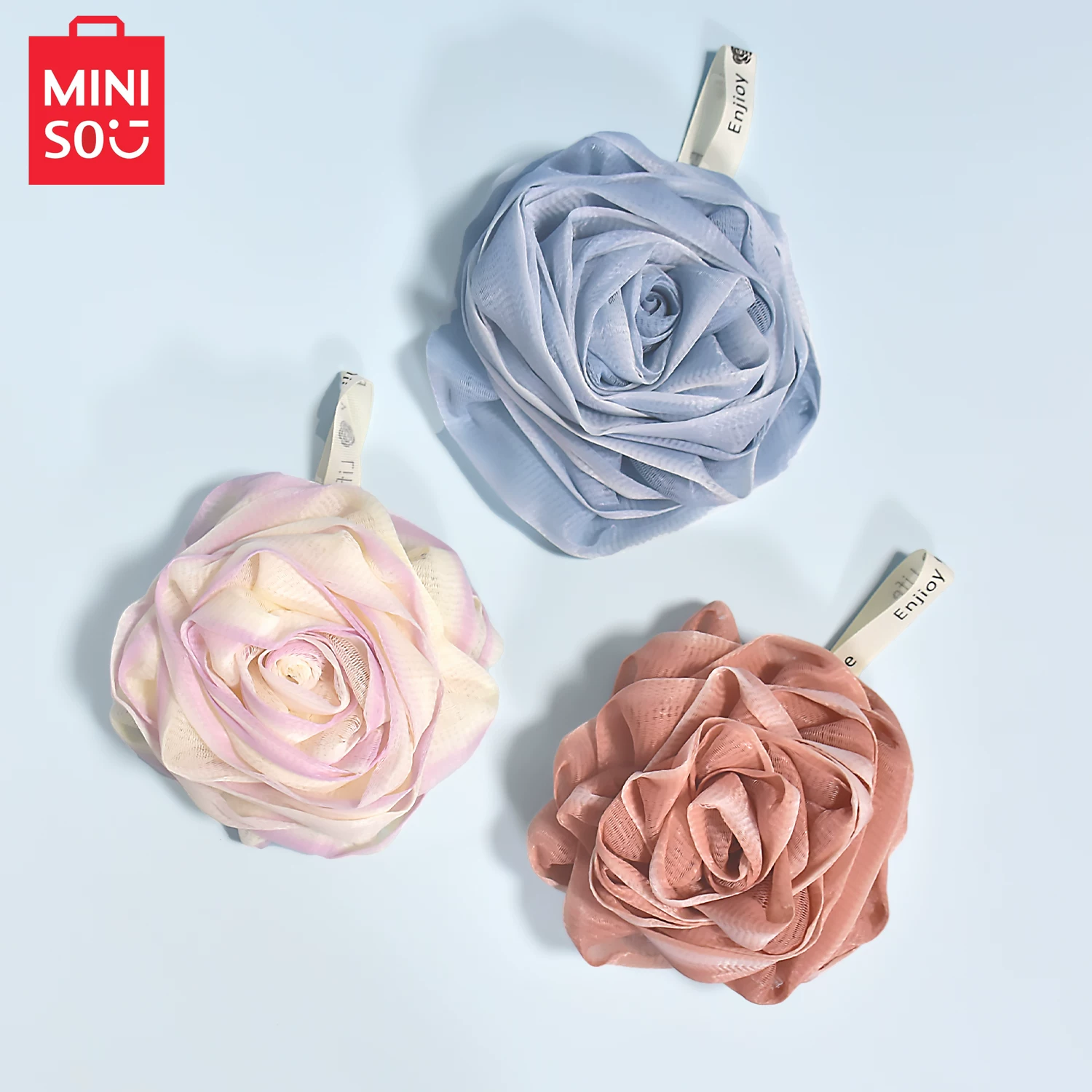 Miniso, soft big bath ball contains rose