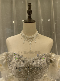 Bride wedding wedding necklace pearl tassels