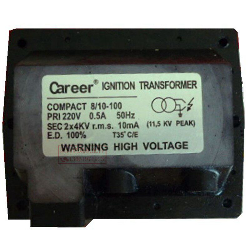 Burner transformer CAREER burner high-voltage package igniter 2*4KV oil ignition coil boiler accessories