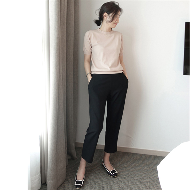 Western Dress Pants Women 90% Pants New Korean Version Casual Career Display Slim Smoke Pipe Pants Straight Barrel Loose 90% Pituality Thin