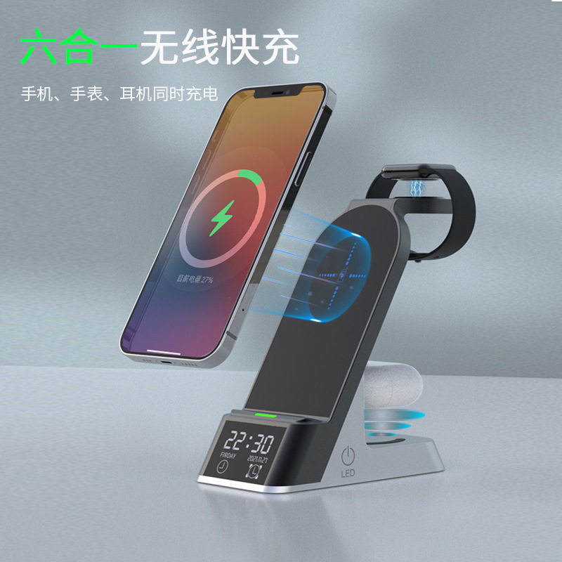 All-in-one wireless charger applies Apple 12 mobile phone iWatch AirPods wireless charging upright bracket 13