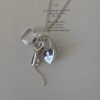 Simple sweet and cool love key tassel necklace ins niche design high-end sweater chain personalized unique accessory